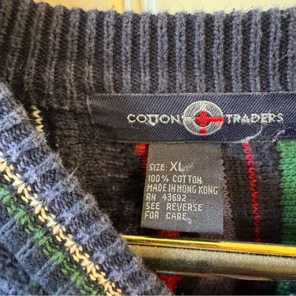 Cotton Traders XL Coogi Style Textured Sweater - Picture 4 of 6